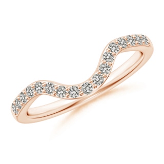 1.5mm JI2 Classic Diamond Curved Comfort Fit Women's Band in Rose Gold