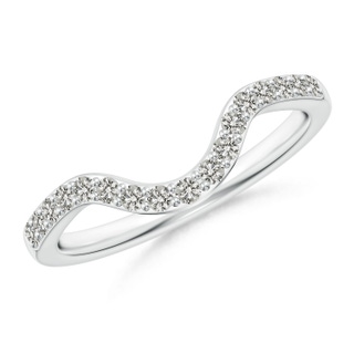 1.5mm JI2 Classic Diamond Curved Comfort Fit Women's Band in White Gold