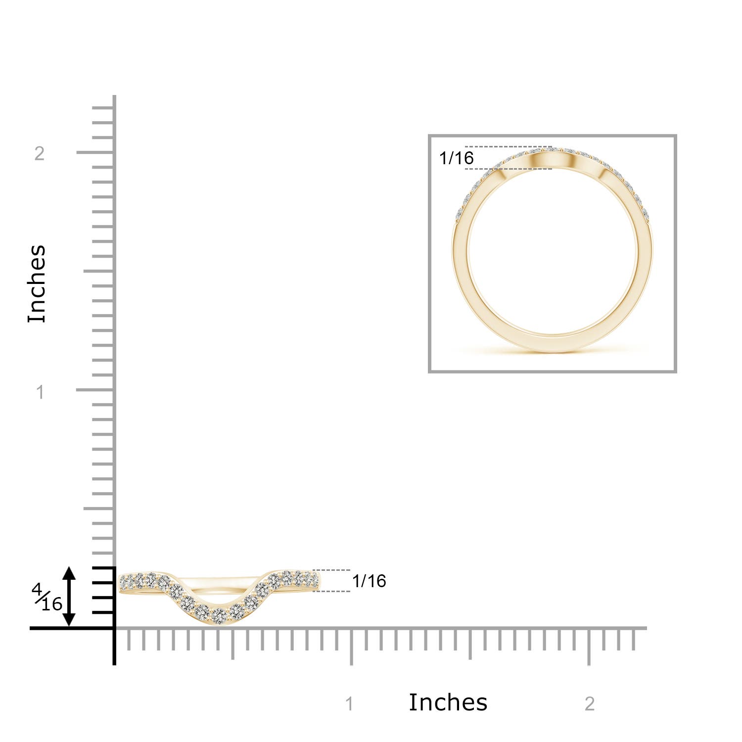 J I2 / 0.24 CT / 14 KT Yellow Gold