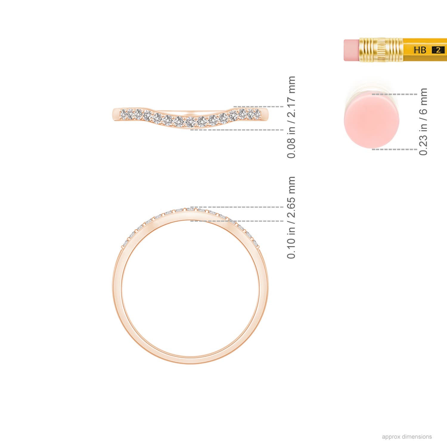 I-J, I1-I2 / 0.12 CT / 14 KT Rose Gold