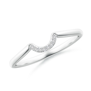 0.9mm HSI2 Diamond U-Shaped Comfort Fit Wedding Band in White Gold
