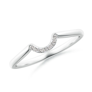 0.9mm IJI1I2 Diamond U-Shaped Comfort Fit Wedding Band in White Gold