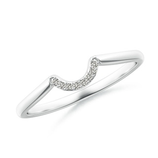0.9mm KI3 Diamond U-Shaped Comfort Fit Wedding Band in White Gold