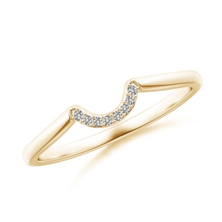 0.9mm KI3 Diamond U-Shaped Comfort Fit Wedding Band in Yellow Gold