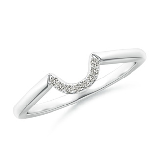 1.1mm KI3 Diamond U-Shaped Comfort Fit Wedding Band in P950 Platinum