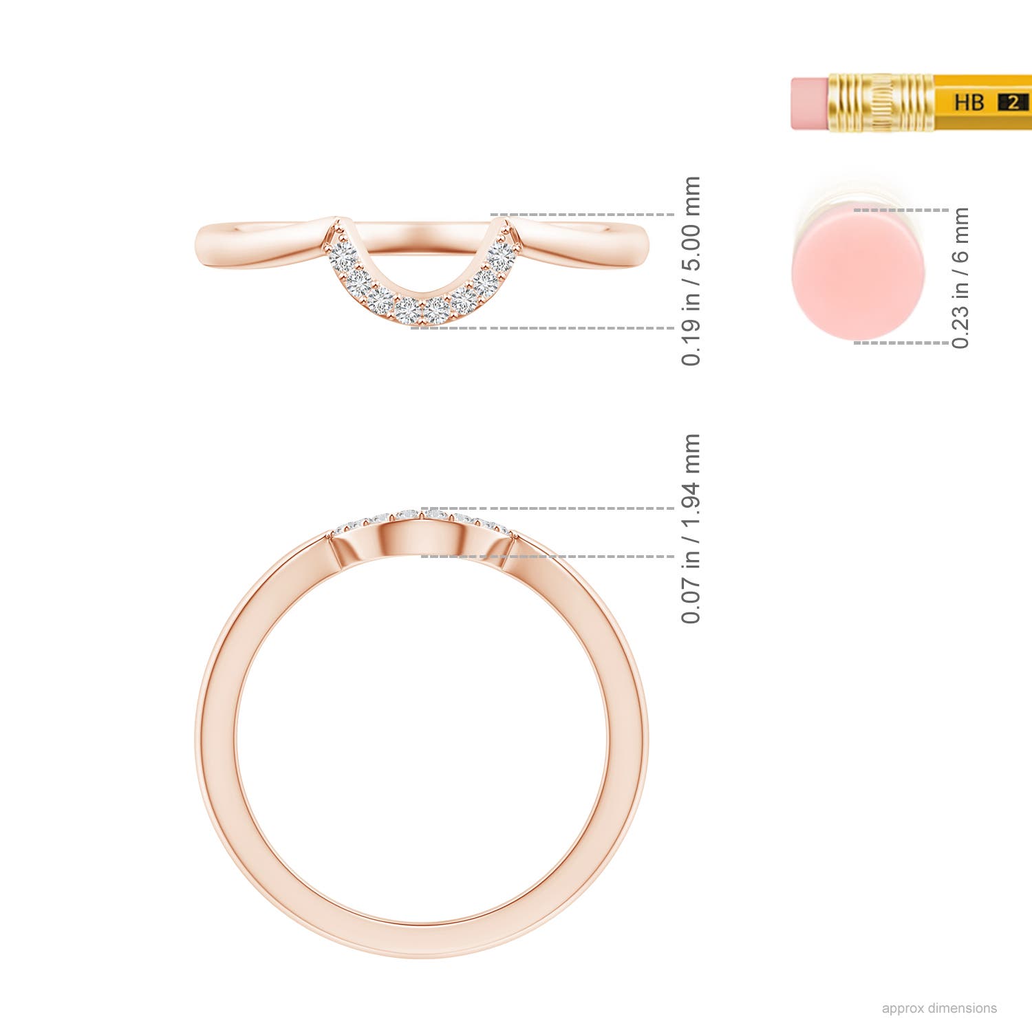 H, SI2 / 0.06 CT / 14 KT Rose Gold