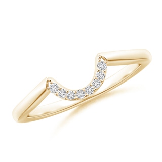 1.2mm HSI2 Diamond U-Shaped Comfort Fit Wedding Band in Yellow Gold