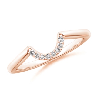 1.2mm IJI1I2 Diamond U-Shaped Comfort Fit Wedding Band in Rose Gold