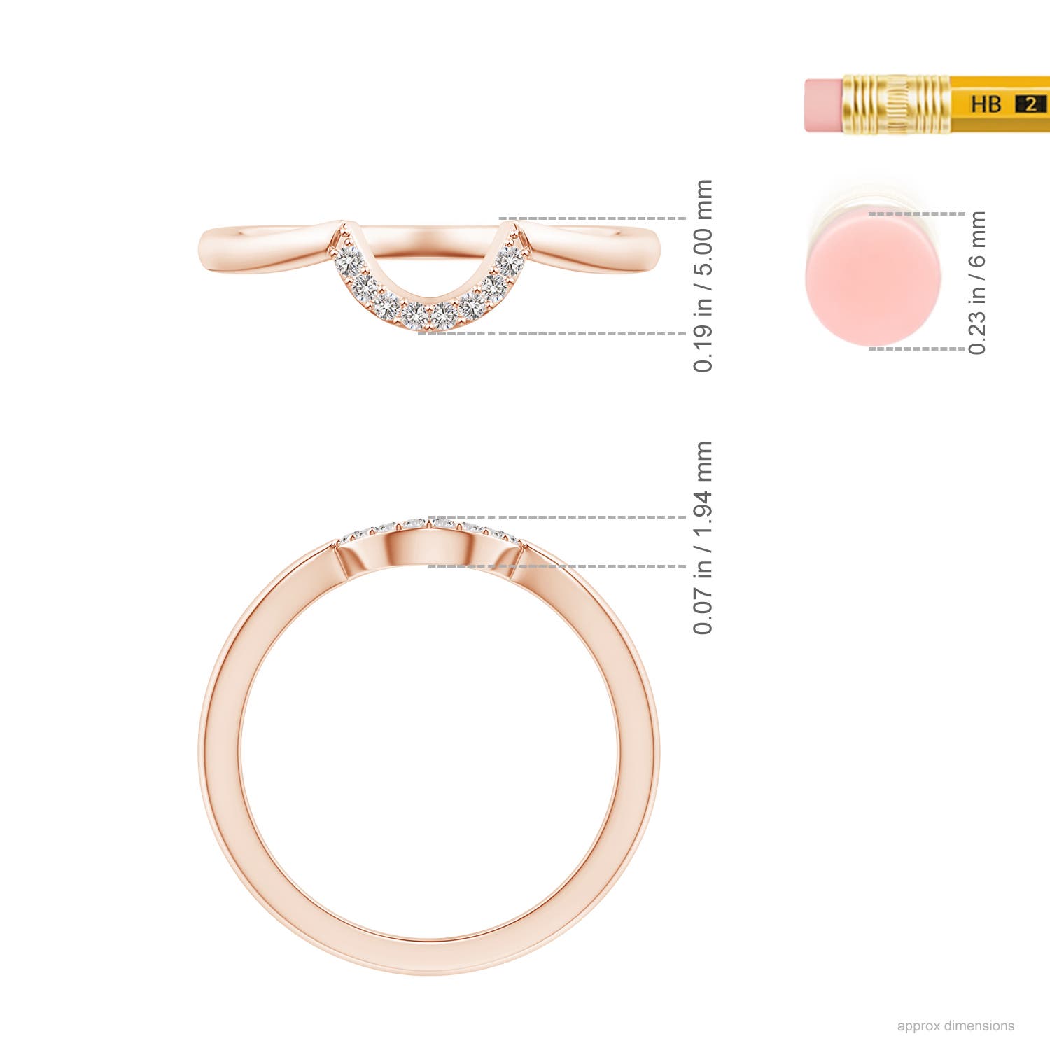 I-J, I1-I2 / 0.06 CT / 14 KT Rose Gold