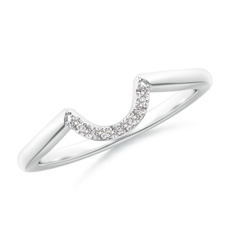 1.2mm IJI1I2 Diamond U-Shaped Comfort Fit Wedding Band in White Gold