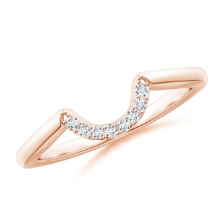 1.3mm GVS2 Diamond U-Shaped Comfort Fit Wedding Band in Rose Gold