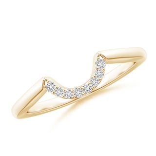 1.3mm HSI2 Diamond U-Shaped Comfort Fit Wedding Band in Yellow Gold