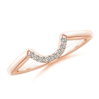 1.3mm KI3 Diamond U-Shaped Comfort Fit Wedding Band in Rose Gold