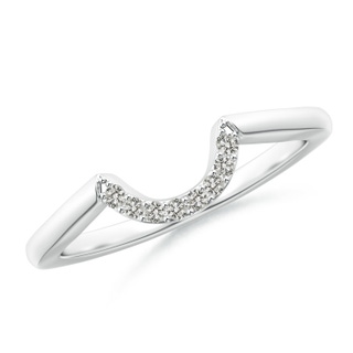 1.3mm KI3 Diamond U-Shaped Comfort Fit Wedding Band in White Gold