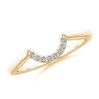 1.3mm KI3 Diamond U-Shaped Comfort Fit Wedding Band in Yellow Gold