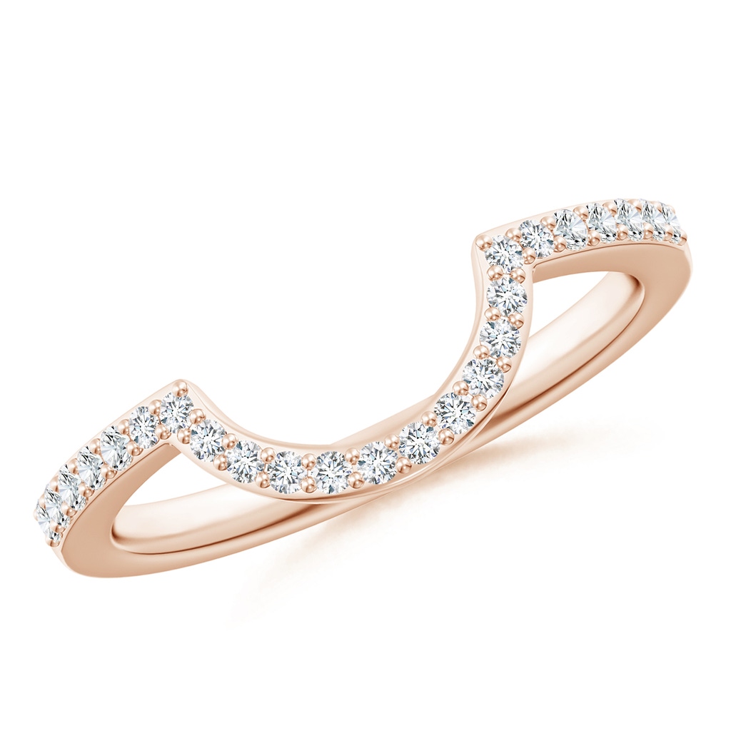 1.4mm GVS2 Diamond Contoured Wedding Band in Rose Gold 