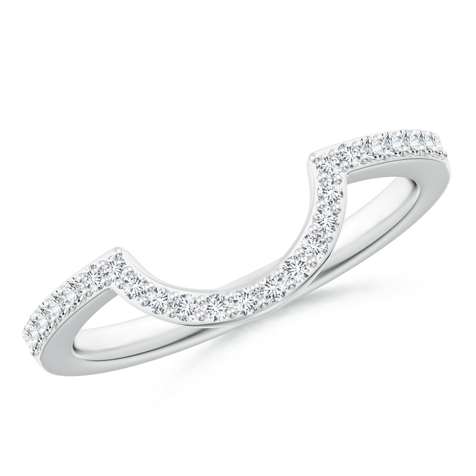 1.4mm GVS2 Diamond Contoured Wedding Band in White Gold 