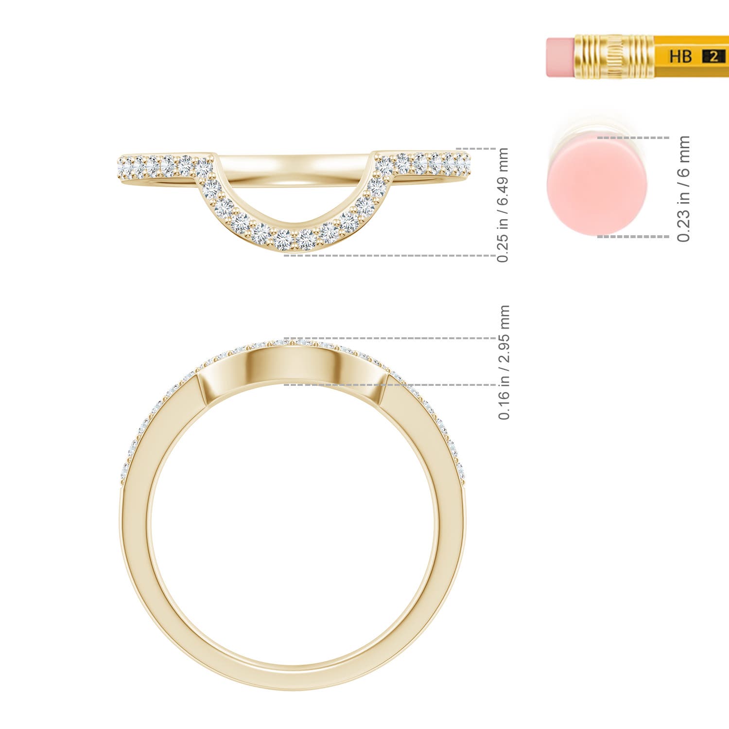 F-G, VS / 0.22 CT / 14 KT Yellow Gold