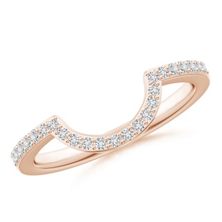 1.4mm HSI2 Diamond Contoured Wedding Band in 9K Rose Gold