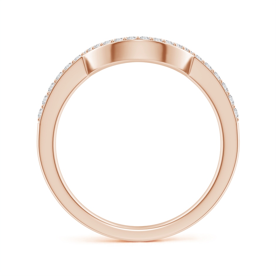 1.4mm HSI2 Diamond Contoured Wedding Band in 9K Rose Gold side 199