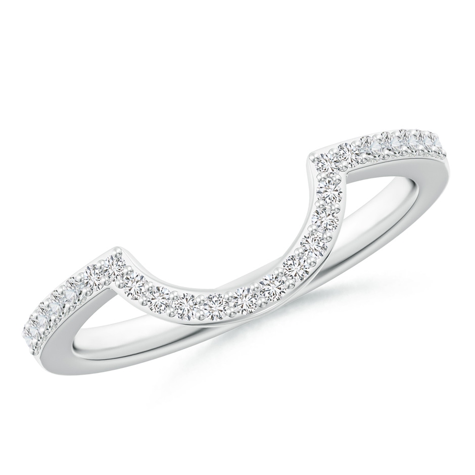 1.4mm HSI2 Diamond Contoured Wedding Band in White Gold 