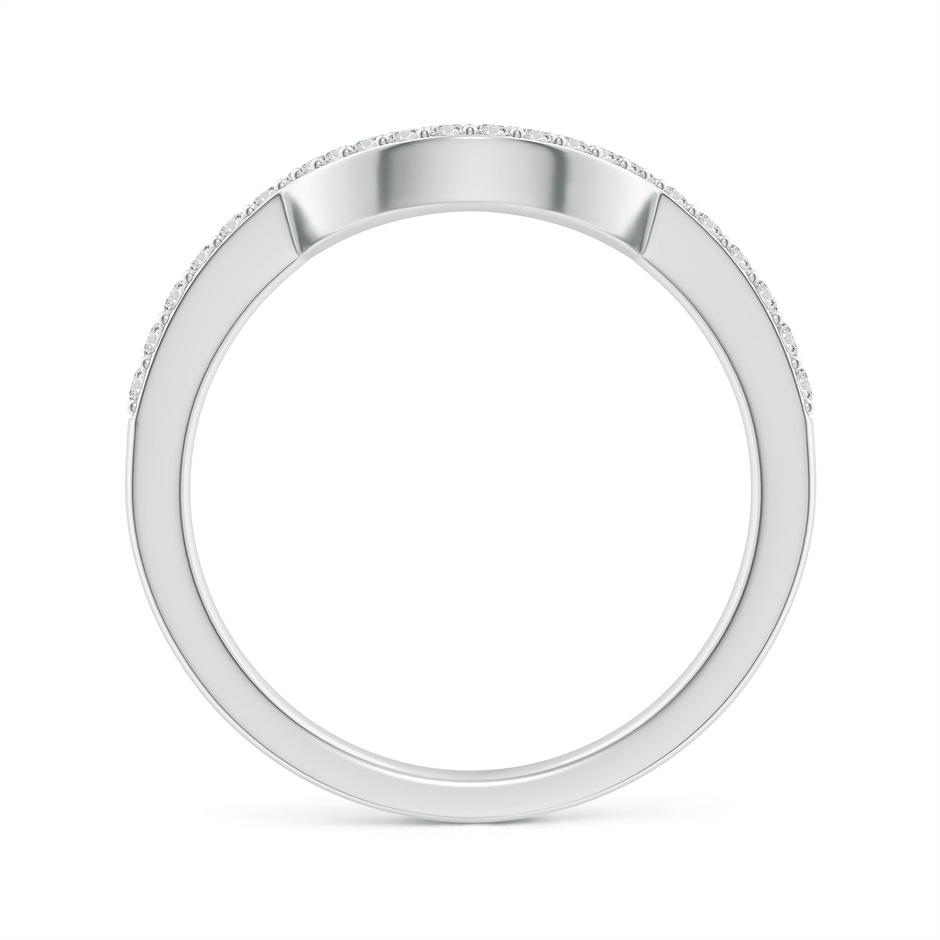 1.4mm HSI2 Diamond Contoured Wedding Band in White Gold side 199
