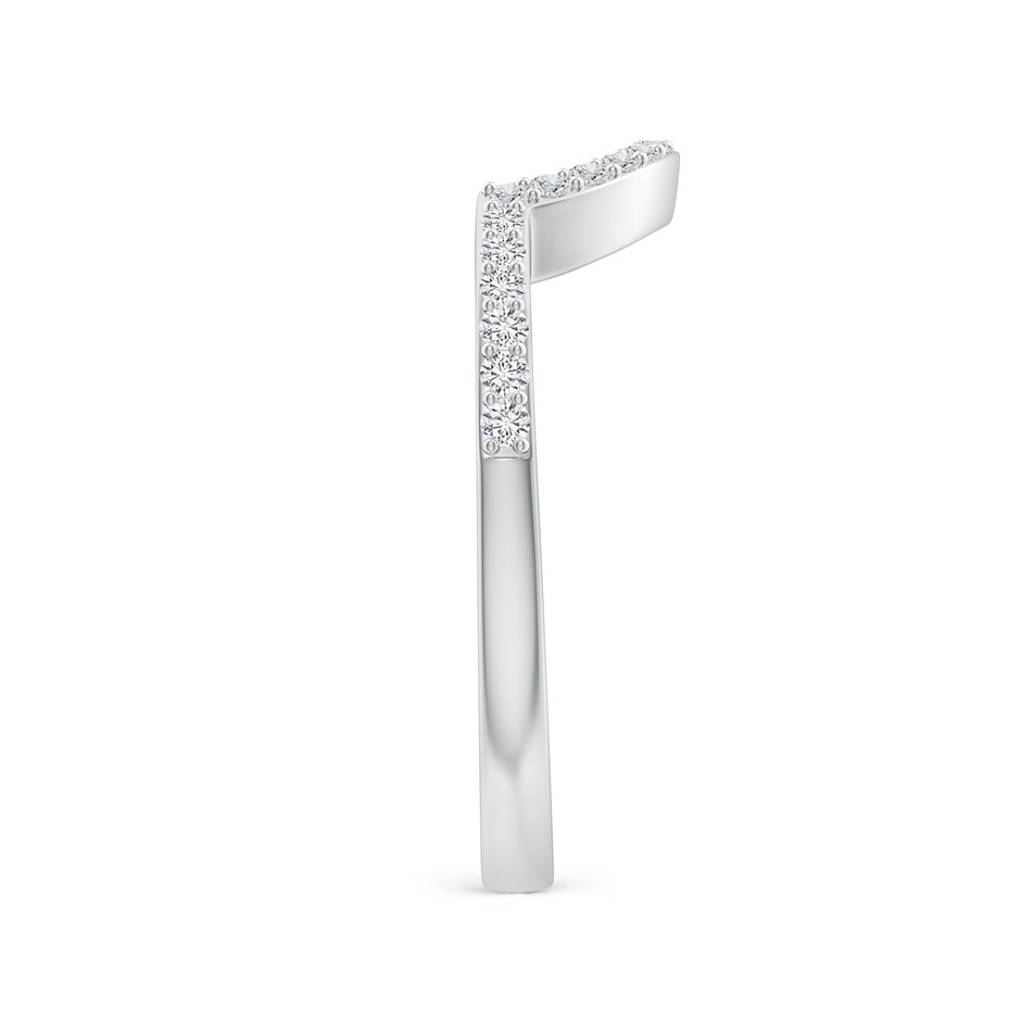 1.4mm HSI2 Diamond Contoured Wedding Band in White Gold side 299