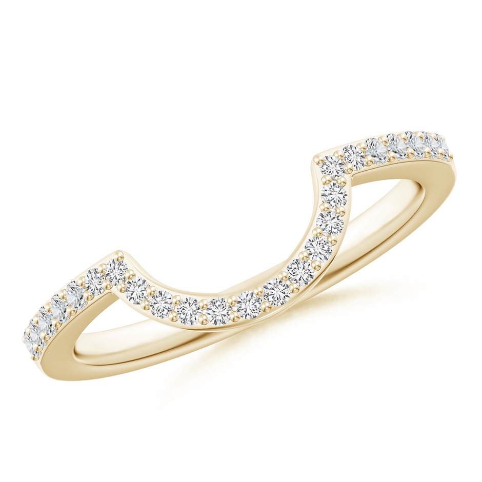 1.4mm HSI2 Diamond Contoured Wedding Band in Yellow Gold 