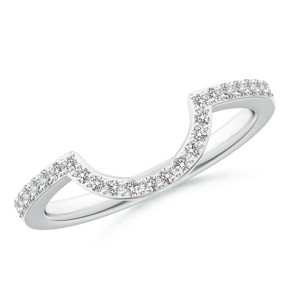 1.4mm IJI1I2 Diamond Contoured Wedding Band in White Gold 