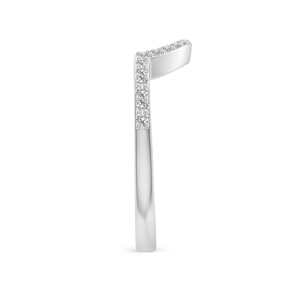 1.4mm IJI1I2 Diamond Contoured Wedding Band in White Gold side 299