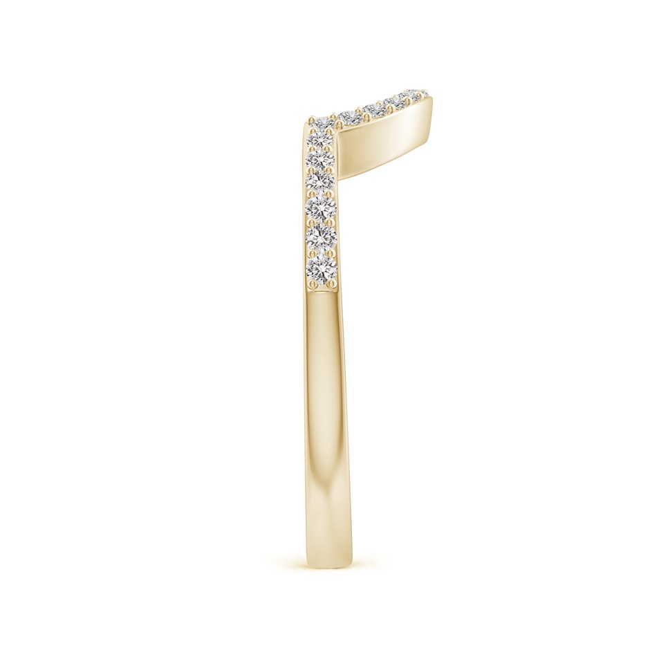 1.4mm IJI1I2 Diamond Contoured Wedding Band in Yellow Gold side 299