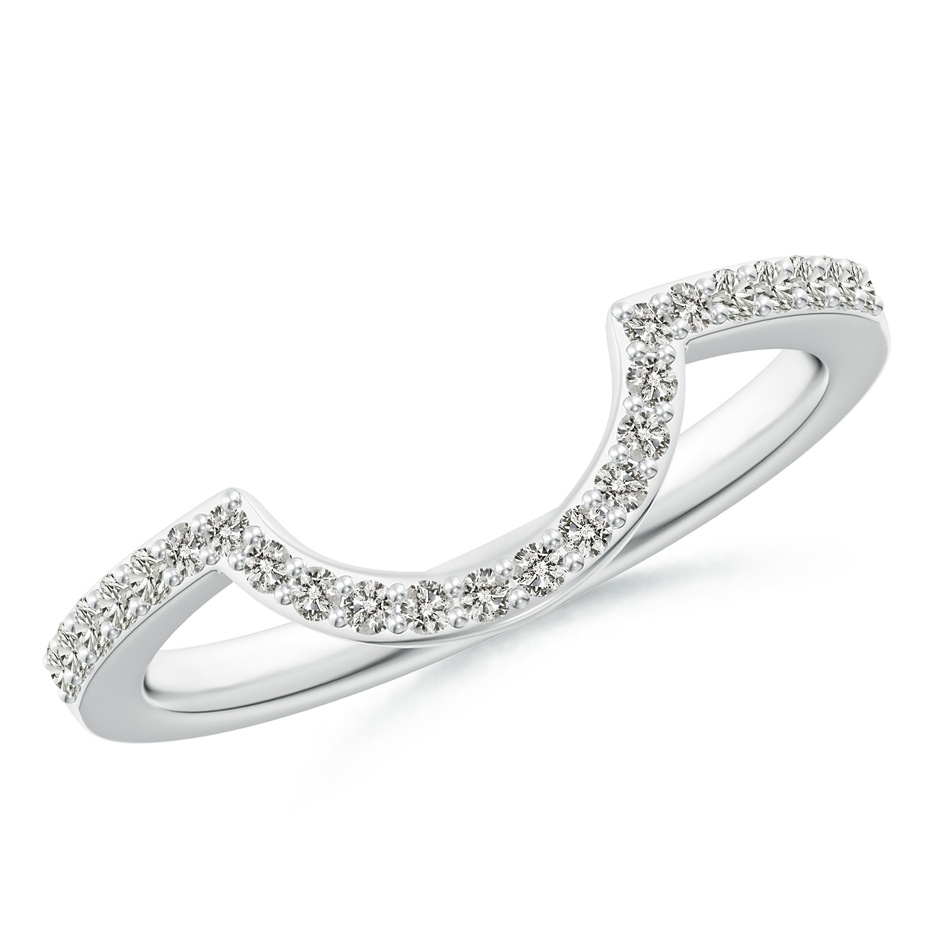 1.4mm KI3 Diamond Contoured Wedding Band in White Gold 