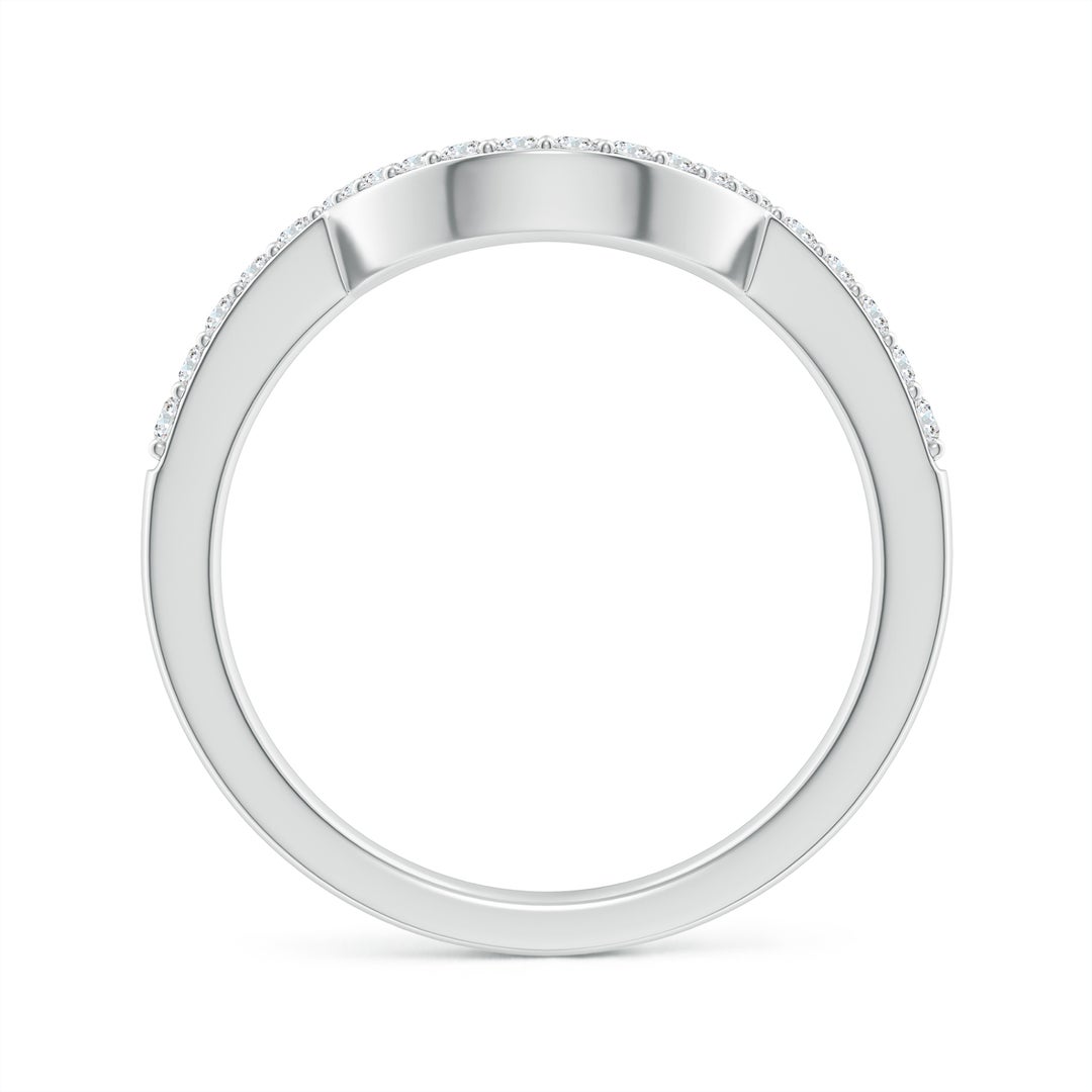 1.5mm GVS2 Diamond Contoured Wedding Band in White Gold - side 2