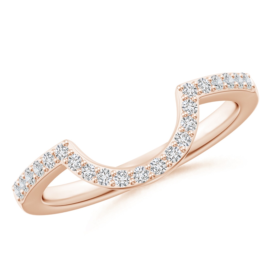 1.5mm HSI2 Diamond Contoured Wedding Band in Rose Gold 