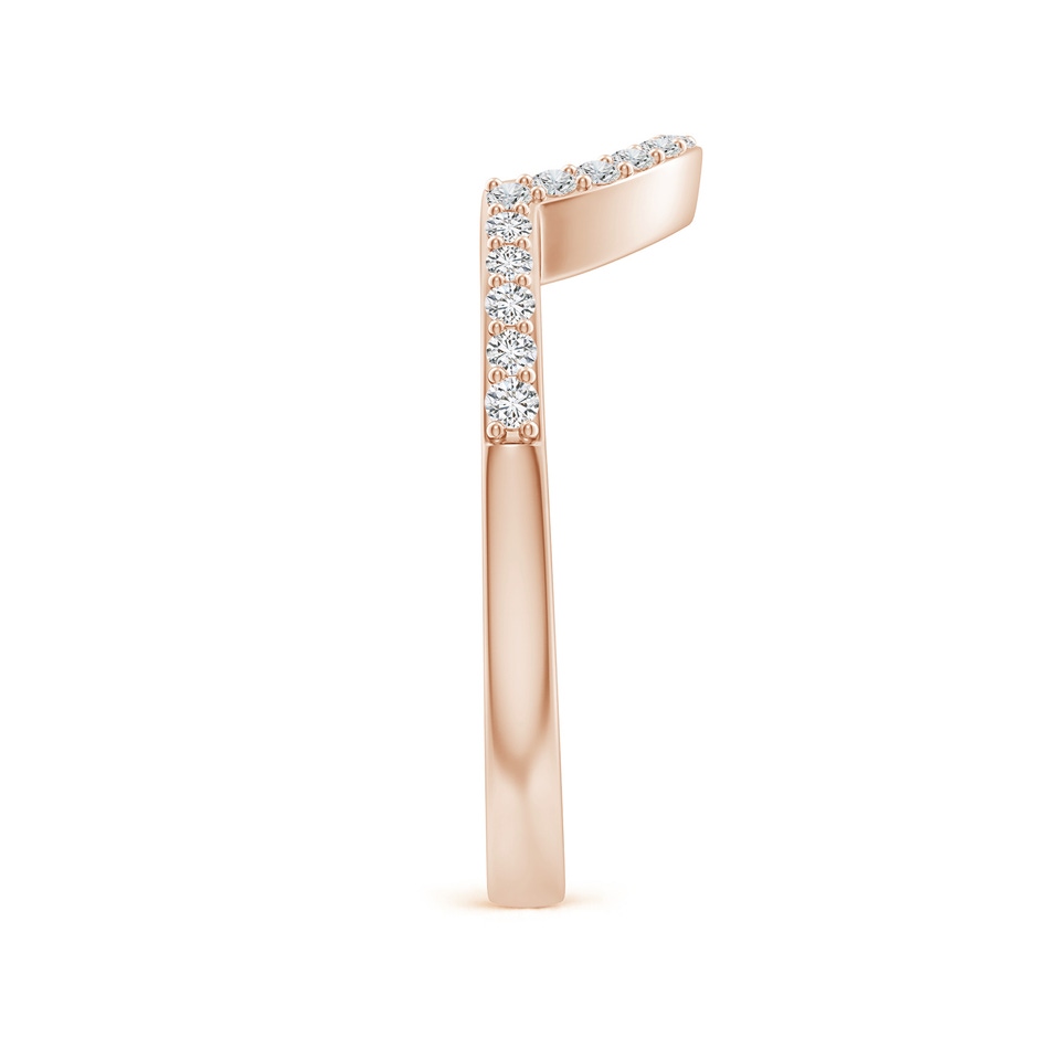 1.5mm HSI2 Diamond Contoured Wedding Band in Rose Gold side 299