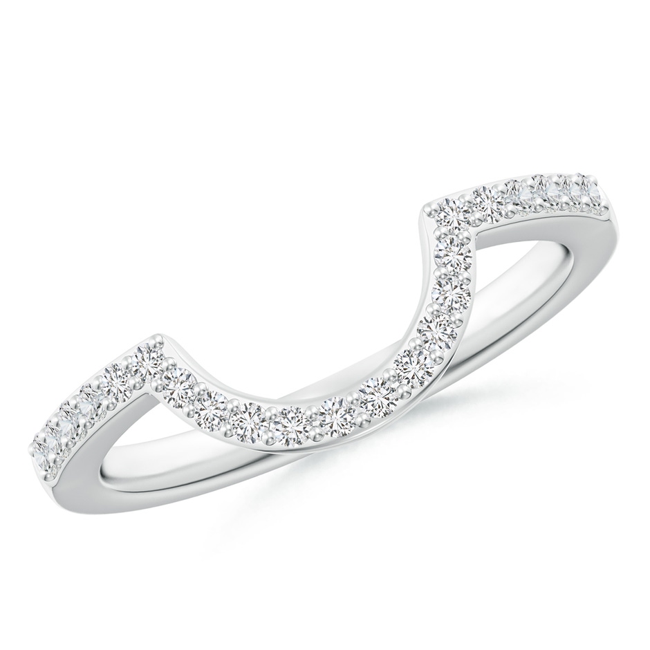 1.5mm HSI2 Diamond Contoured Wedding Band in White Gold 