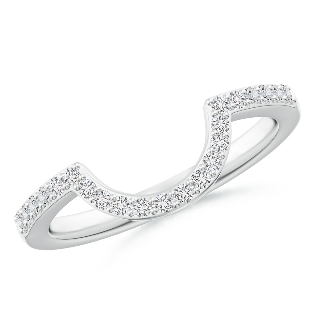 1.5mm HSI2 Diamond Contoured Wedding Band in White Gold