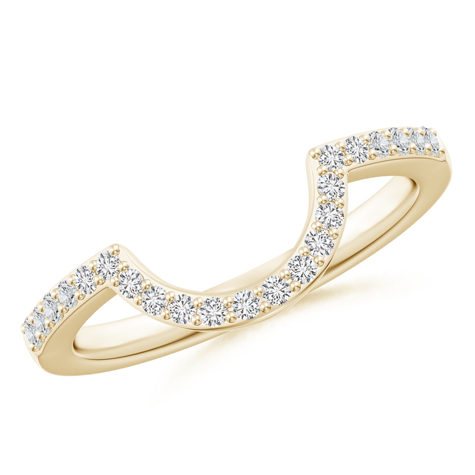 1.5mm HSI2 Diamond Contoured Wedding Band in Yellow Gold 