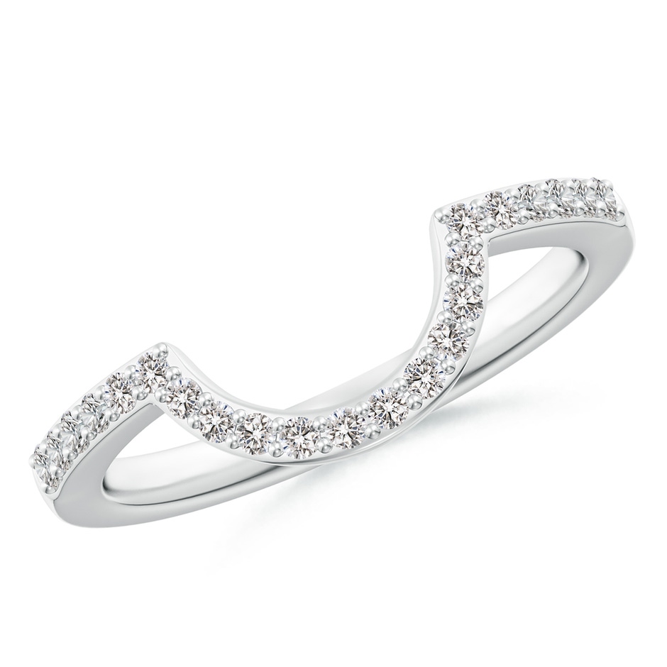 1.5mm IJI1I2 Diamond Contoured Wedding Band in White Gold 