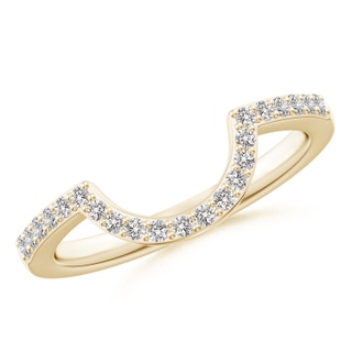 1.5mm IJI1I2 Diamond Contoured Wedding Band in Yellow Gold