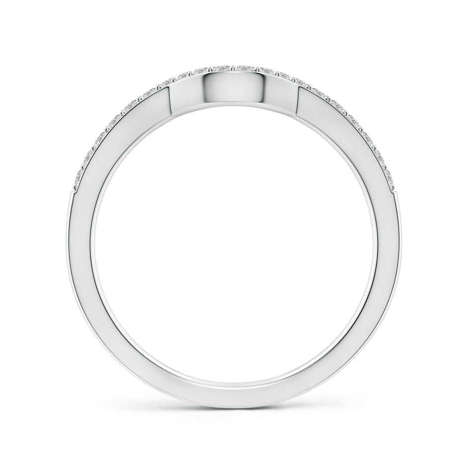1.15mm JI2 Classic Diamond Curved Comfort Fit Wedding Band in White Gold side-1