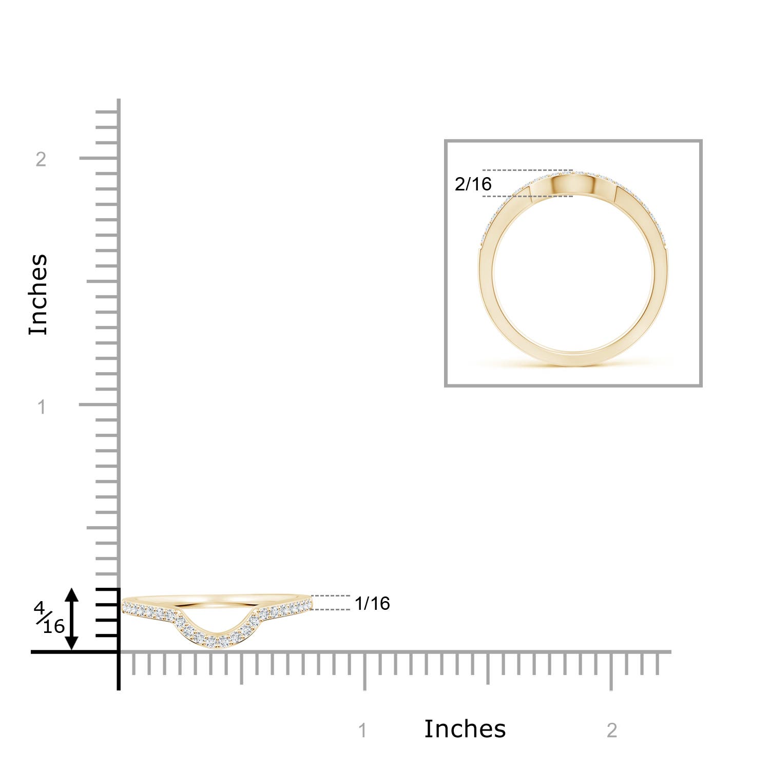 G-H VS / 0.18 CT / 14 KT Yellow Gold