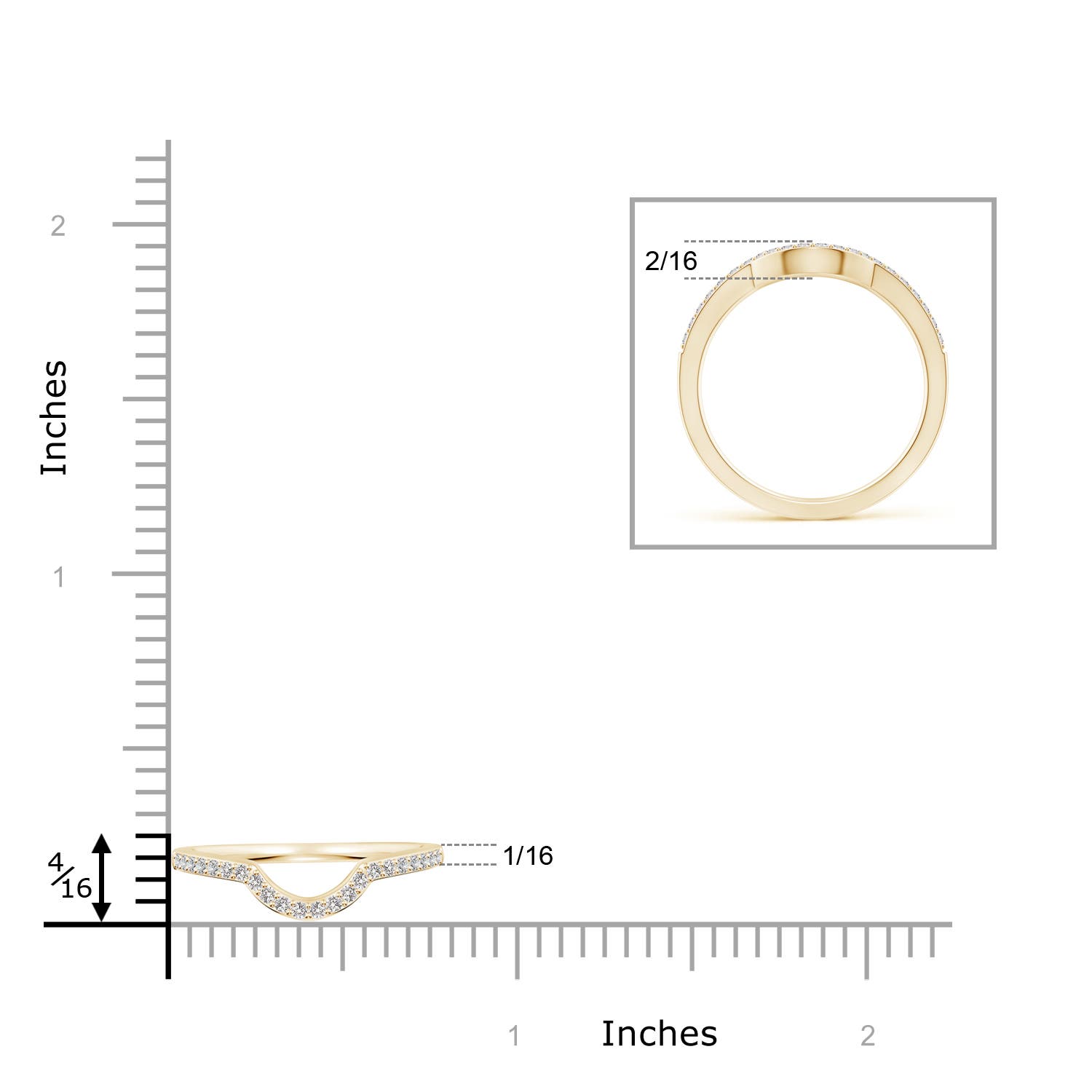 I I1 / 0.18 CT / 14 KT Yellow Gold