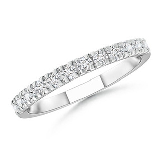 2mm HSI2 U Prong Diamond Half Eternity Wedding Band in White Gold