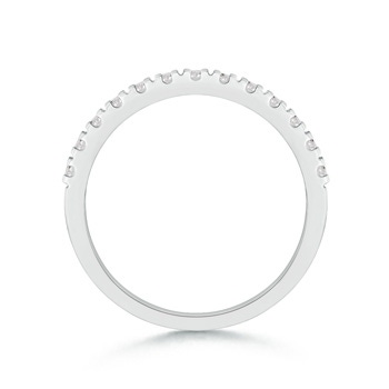 2mm IJI1I2 U Prong Diamond Half Eternity Wedding Band in White Gold side-1