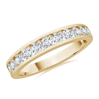 2.3mm GVS2 Semi Eternity Diamond Band in Channel Setting in Yellow Gold