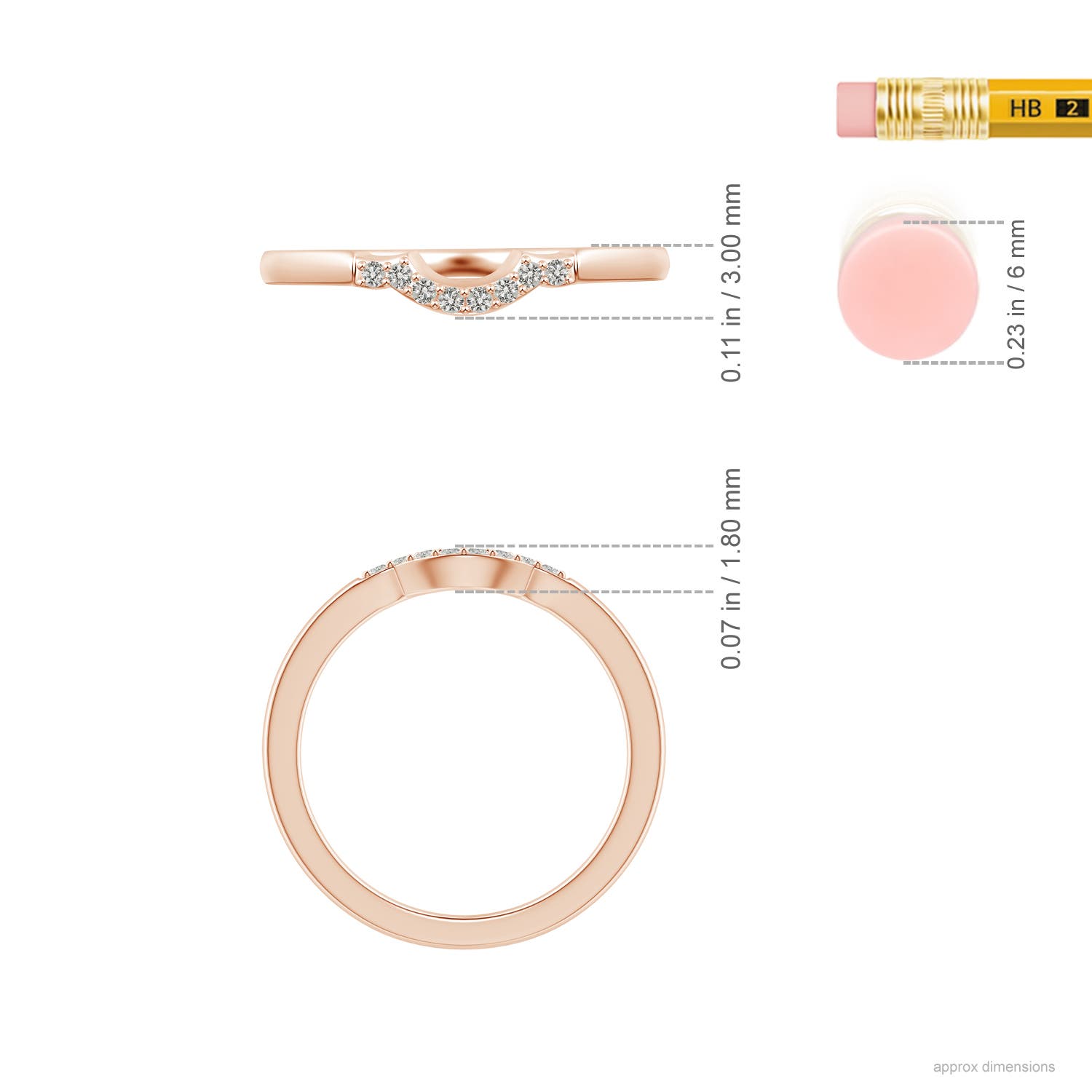 K, I3 / 0.06 CT / 14 KT Rose Gold