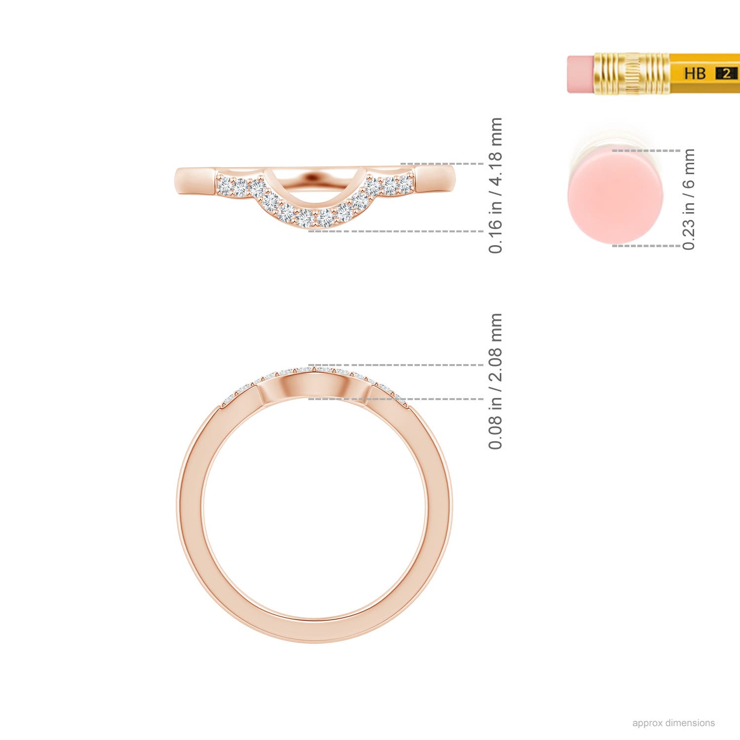 F-G, VS / 0.13 CT / 14 KT Rose Gold