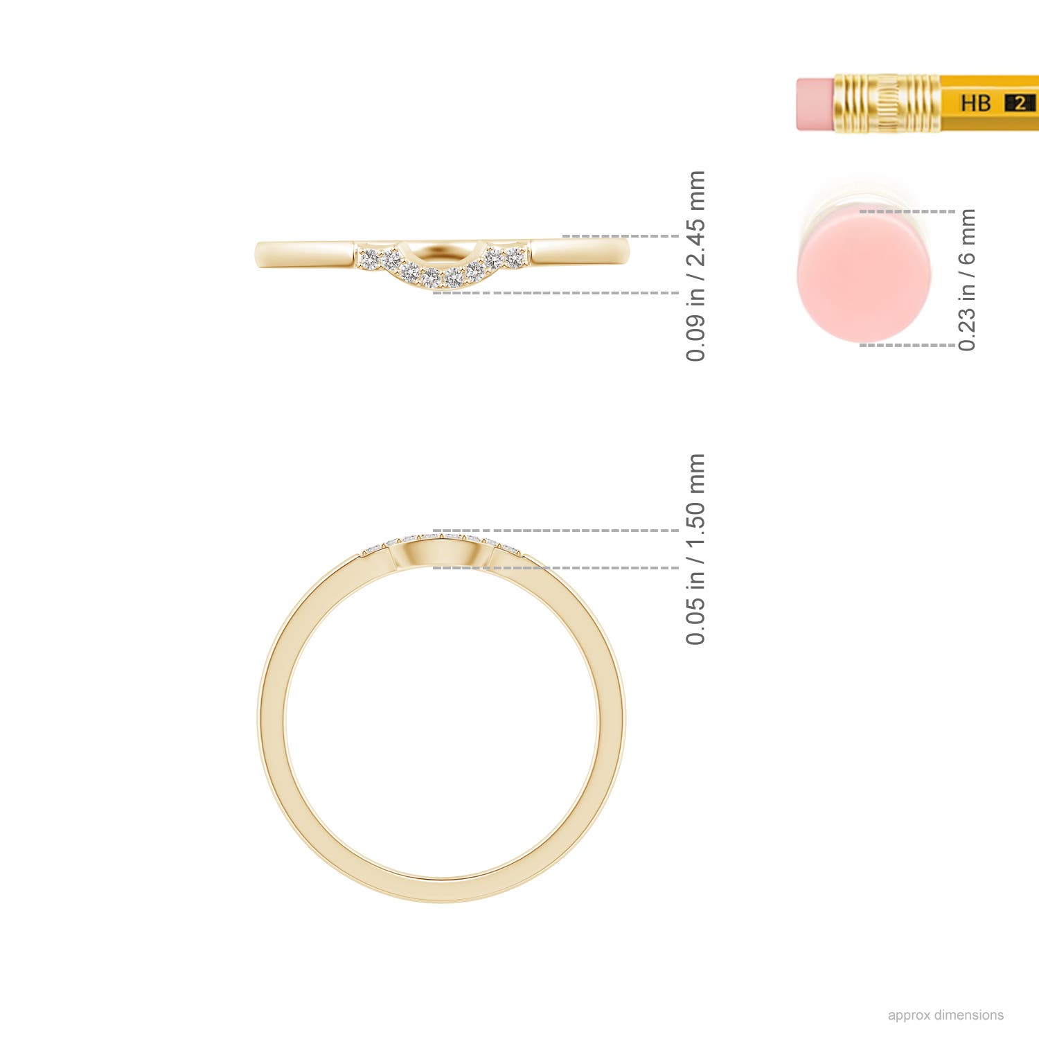 I-J, I1-I2 / 0.04 CT / 14 KT Yellow Gold