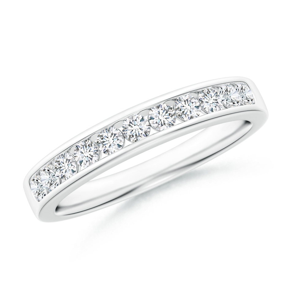 2.1mm GVS2 Channel Set Half Eternity Diamond Wedding Band in White Gold 